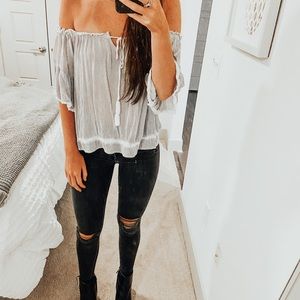 American Eagle Off the Shoulder Shirt